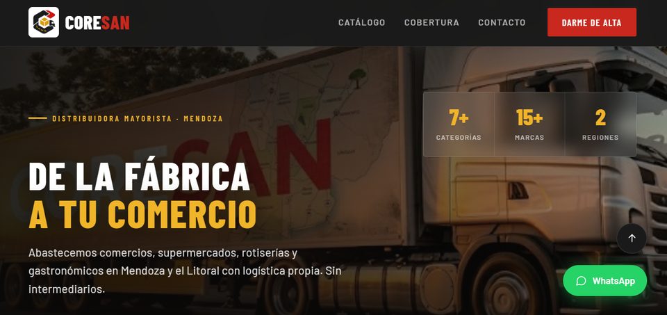 Catálogo online de CORESAN, distribuidora mayorista
